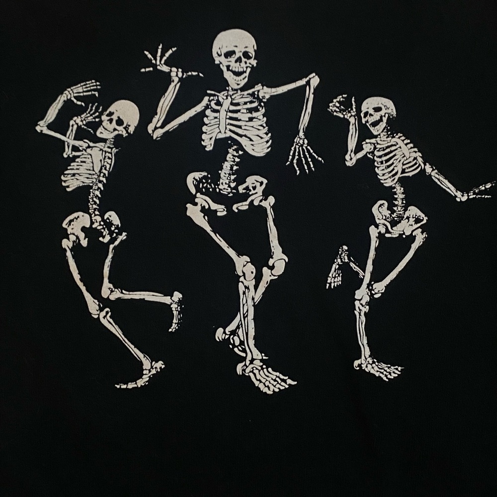 Dancing Skeletons Halloween Sweater, Juniors size Small